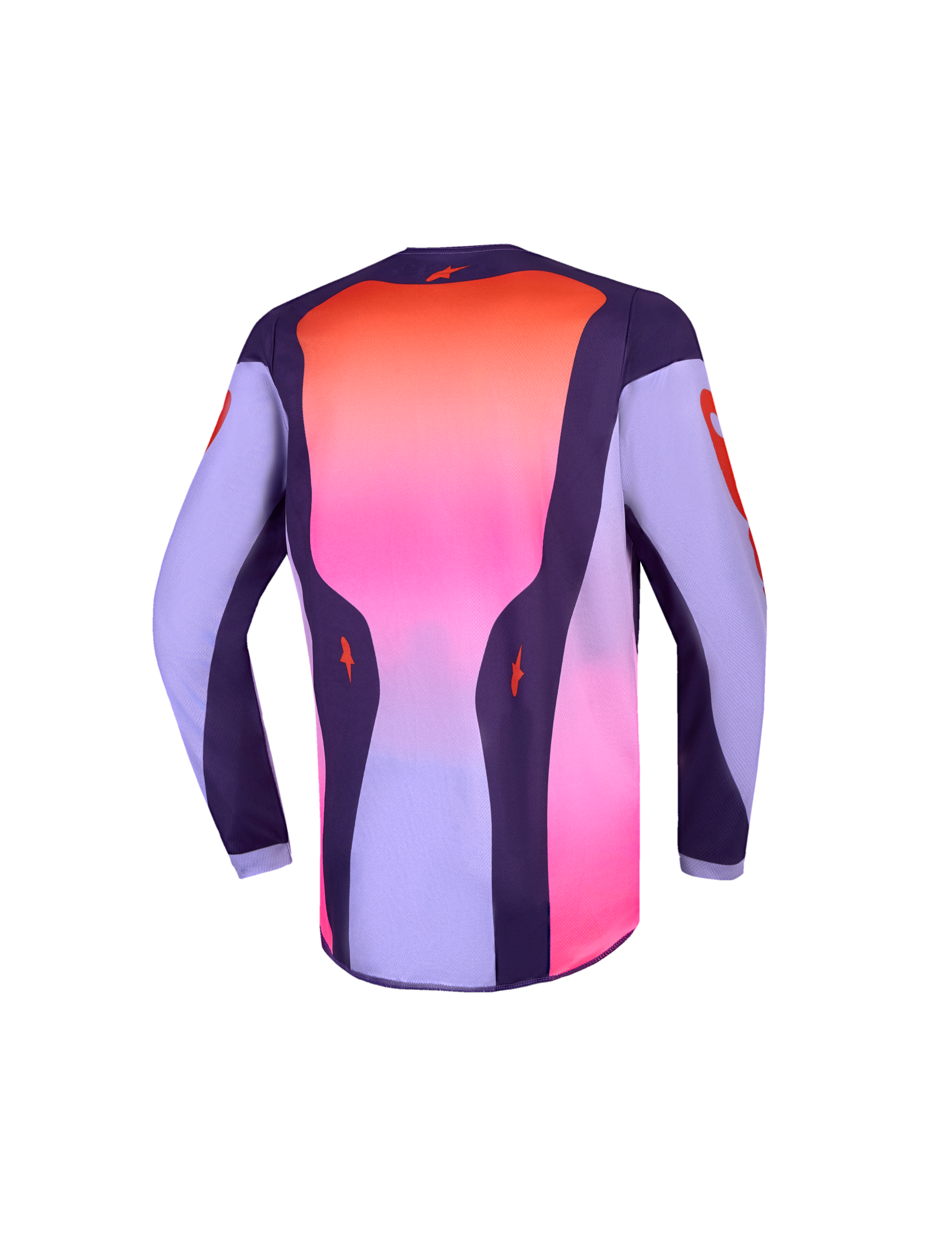 Alpinestars Maglia Fluid Hunt Ragazzo 2027, maglia motocross per ragazzi, viola e rosa, pannello posteriore allungato