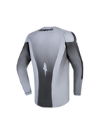 Alpinestars Maglia Fluid Amber Ragazzo 2027, maglia da motocross per ragazzi, vista posteriore, grigio e nero, tessuto tecnico anti-umidità e traspirante
