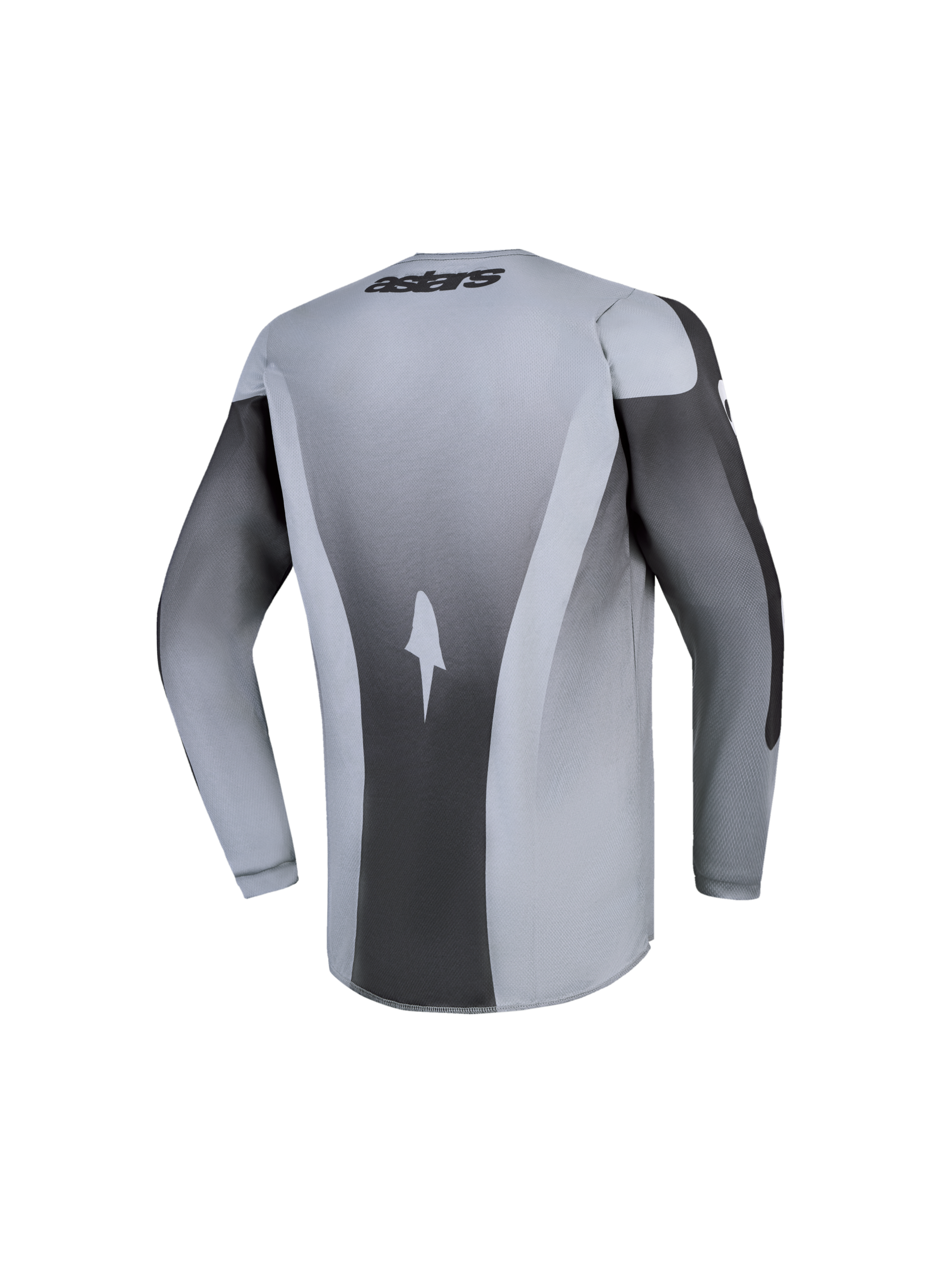Alpinestars Maglia Fluid Amber Ragazzo 2027, maglia da motocross per ragazzi, vista posteriore, grigio e nero, tessuto tecnico anti-umidità e traspirante