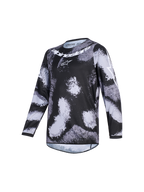 Alpinestars 2026 Racer Lahnd Jersey, maglia da motocross, Iron Camo, motivo mimetico nero e grigio, scritta e logo Alpinestars bianchi sul petto, abbigliamento tecnico da fuoristrada a maniche lunghe