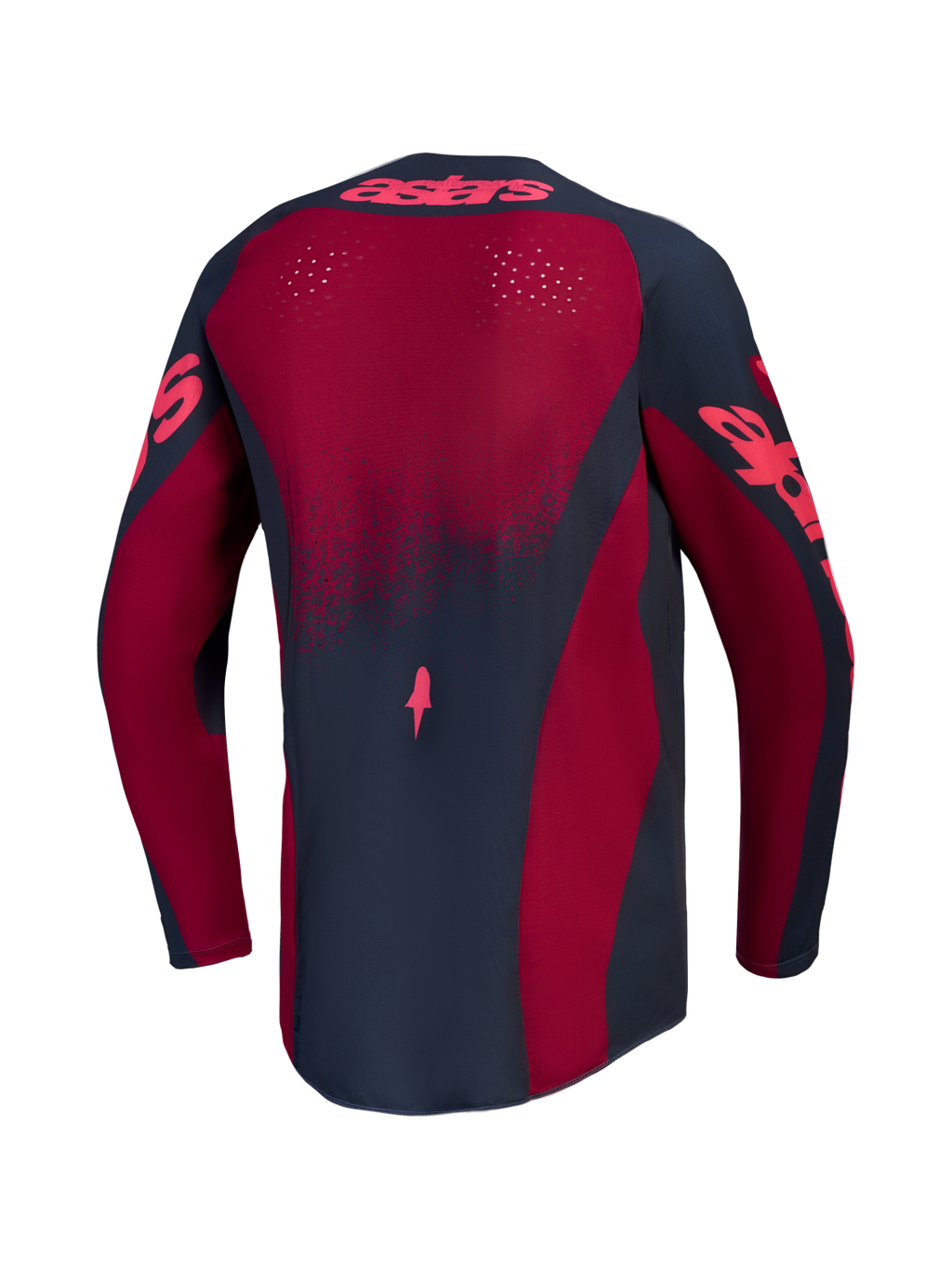 Alpinestars Maglia Stella Techstar Swan, maglia motocross da donna, rosso e grigio scuro, ventilazione laser-cut.