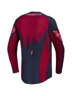 Alpinestars Maglia Stella Techstar Swan, maglia motocross da donna, rosso e grigio scuro, ventilazione laser-cut.