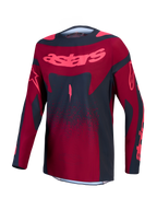 Alpinestars maglia Stella Techstar Swan, maglia motocross donna, rosso e grigio scuro, tessuto elasticizzato traspirante.