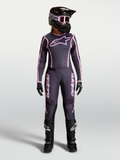 Alpinestars Stella Fluid Apex V2, completo da motocross da donna, grigio e rosa, maglia e pantaloni fuoristrada