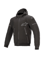 Alpinestars felpa con cappuccio Sektor Tech V2, giacca da moto urban da uomo, nera, guscio antivento con protezioni Nucleon Flex Plus, certificata CE