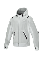 Alpinestars Felpa con cappuccio Moflow Air Tech, giacca da moto urban da uomo, grigia, in rete strutturale traspirante, design Tech-Air Ready con protezioni Nucleon Flex Plus