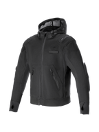 Alpinestars Felpa con cappuccio Moflow Air Tech, giacca da moto urban uomo, nera, in mesh ventilato, protezioni Nucleon Flex Plus, predisposta per Tech-Air.