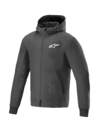 Alpinestars felpa con cappuccio Radium Tech, giacca moto urban da uomo, nera e bianca, in tessuto 3L antivento Tech-Air Ready.