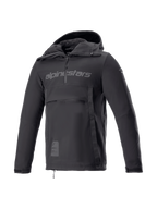 Alpinestars giacca con cappuccio Sherpa, giacca da moto urban anorak per uomo, nera, softshell antivento, Tech-Air Ready con protezioni Nucleon Flex Plus.