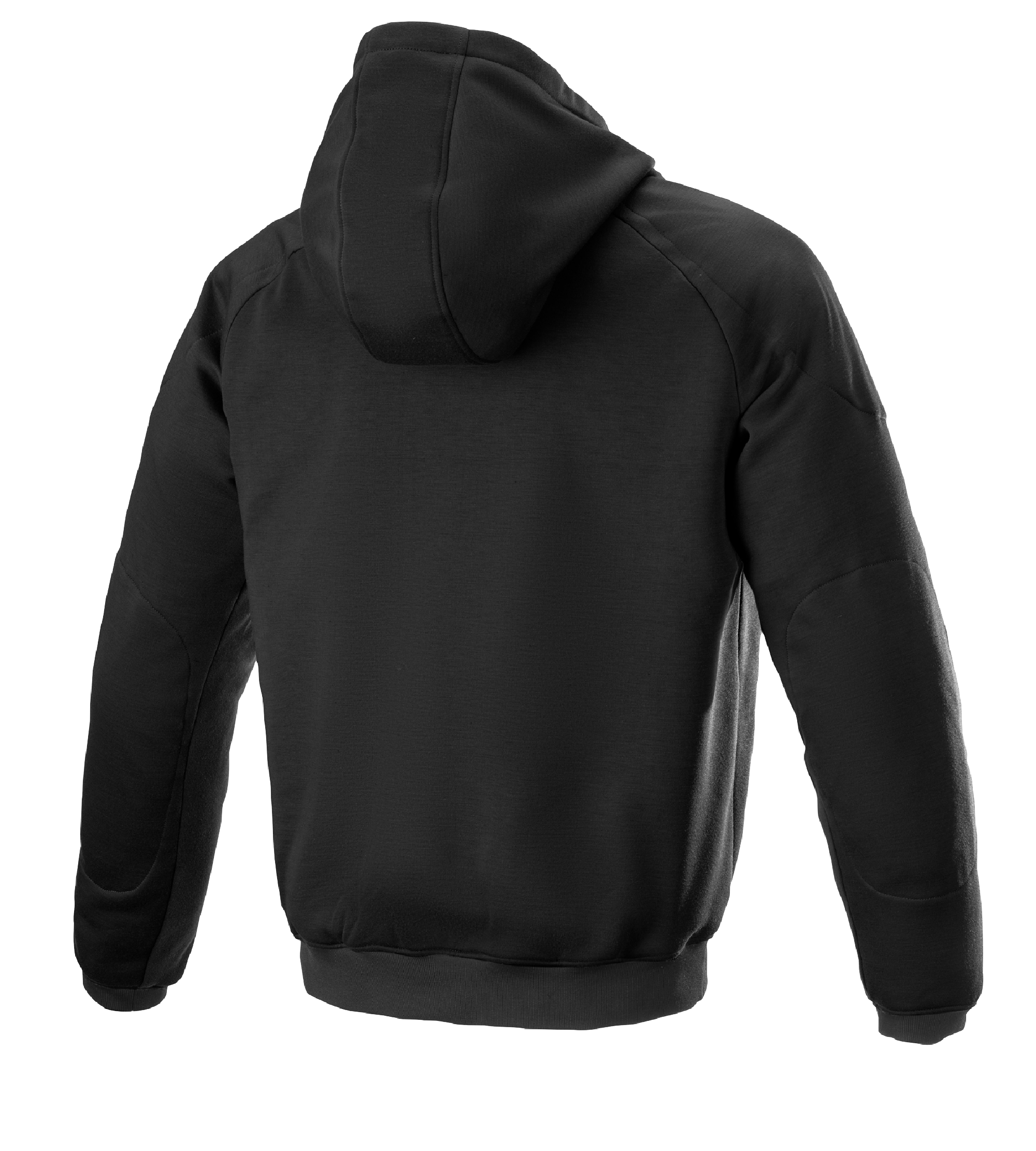 Felpa con cappuccio Alpinestars Ageless, giacca da moto urban, nero, vista posteriore, design casual in tessuto con cappuccio e polsini a costine, profilo anatomico per la guida urbana.