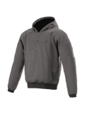 Alpinestars Ageless Hoodie, felpa con cappuccio da moto per uomo, grigio asfalto melange, con protezioni Nucleon