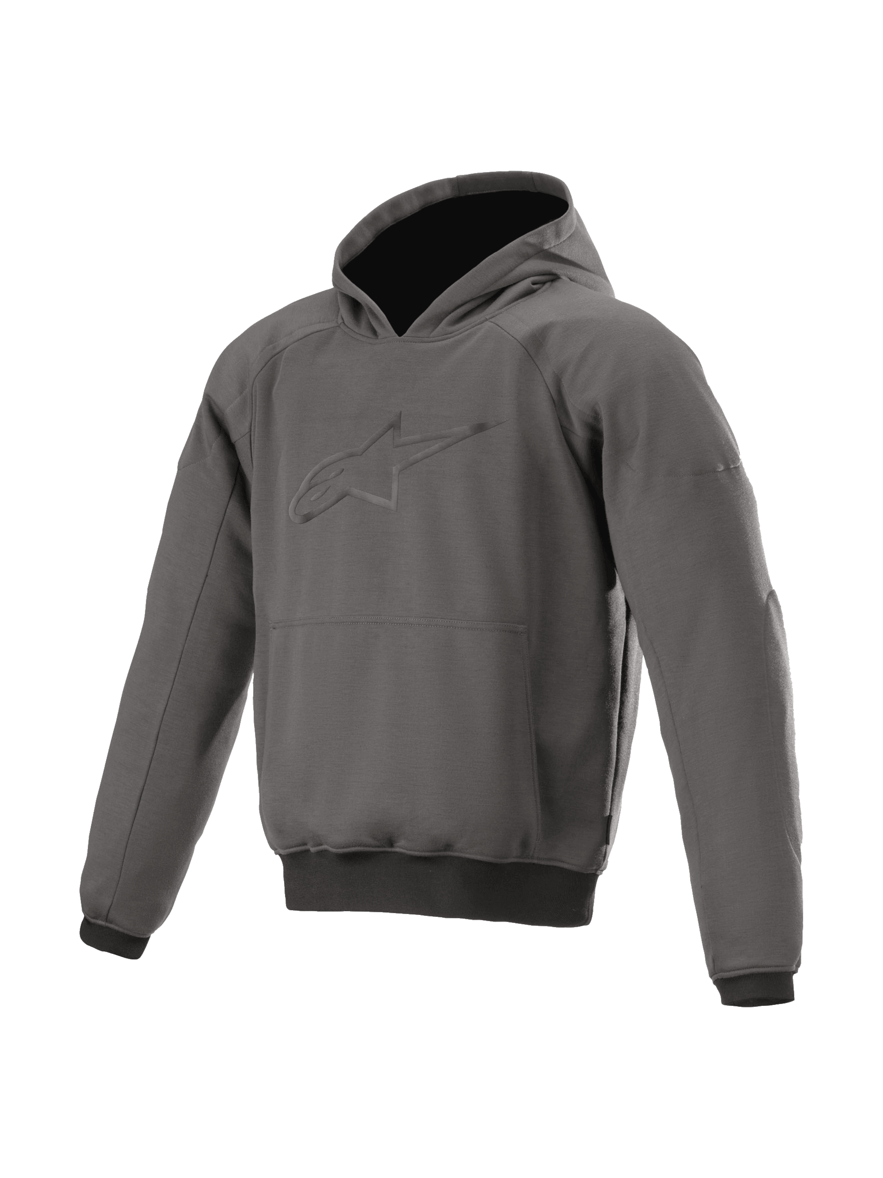 Alpinestars Ageless Hoodie, felpa con cappuccio da moto per uomo, grigio asfalto melange, con protezioni Nucleon
