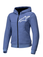 Alpinestars Felpa con cappuccio Stella Chrome V2 Sport, da donna blu viola e bianca, certificata CE e Tech-Air Ready.