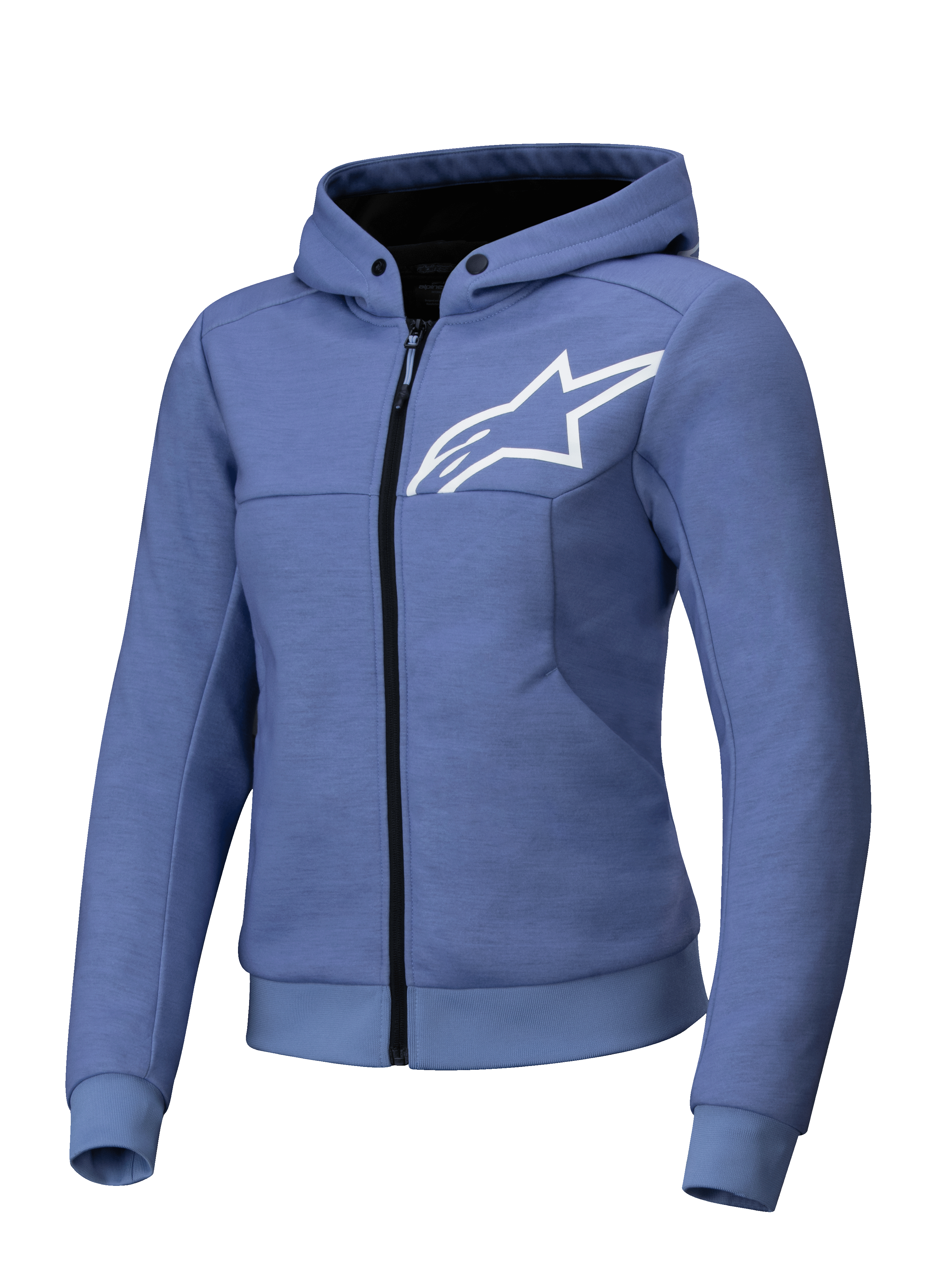 Alpinestars Felpa con cappuccio Stella Chrome V2 Sport, da donna blu viola e bianca, certificata CE e Tech-Air Ready.