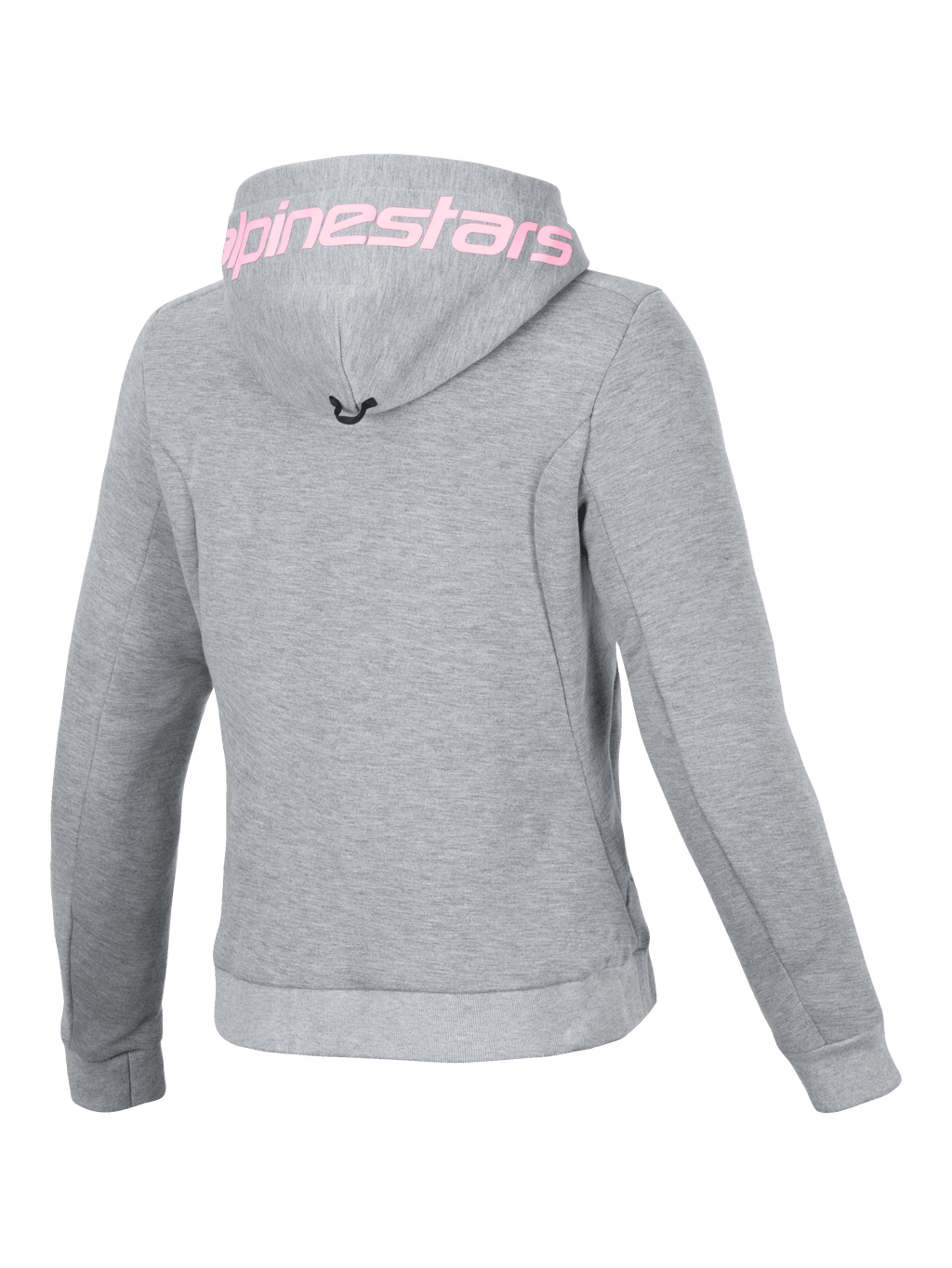 Alpinestars felpa con cappuccio Stella Chrome V2 Sport, urban moto da donna, grigio melange e rosa fluo, vista posteriore
