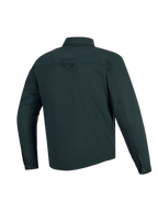 Alpinestars Bryon Water Resistant Overshirt, Dark Emerald, vista posteriore, giacca da moto in tela cerata resistente all'acqua, presenta logo ricamato sulla parte superiore della schiena, asola posteriore e profilo posteriore più lungo per una maggiore copertura