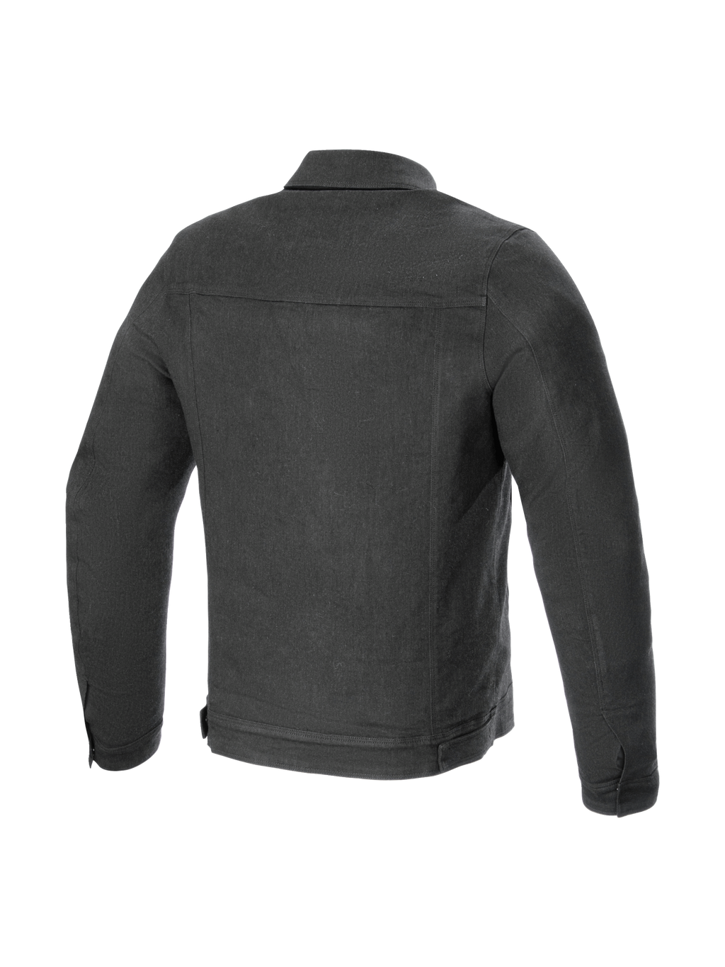 Alpinestars Giacca Garage, giacca da moto urban da uomo, grigio fumo, vista posteriore, in jeans di cotone elasticizzato, predisposta per sistema airbag Tech-Air, stile casual e protettivo