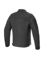 Alpinestars Giacca Garage, giacca da moto urban da uomo, grigio fumo, vista posteriore, in jeans di cotone elasticizzato, predisposta per sistema airbag Tech-Air, stile casual e protettivo