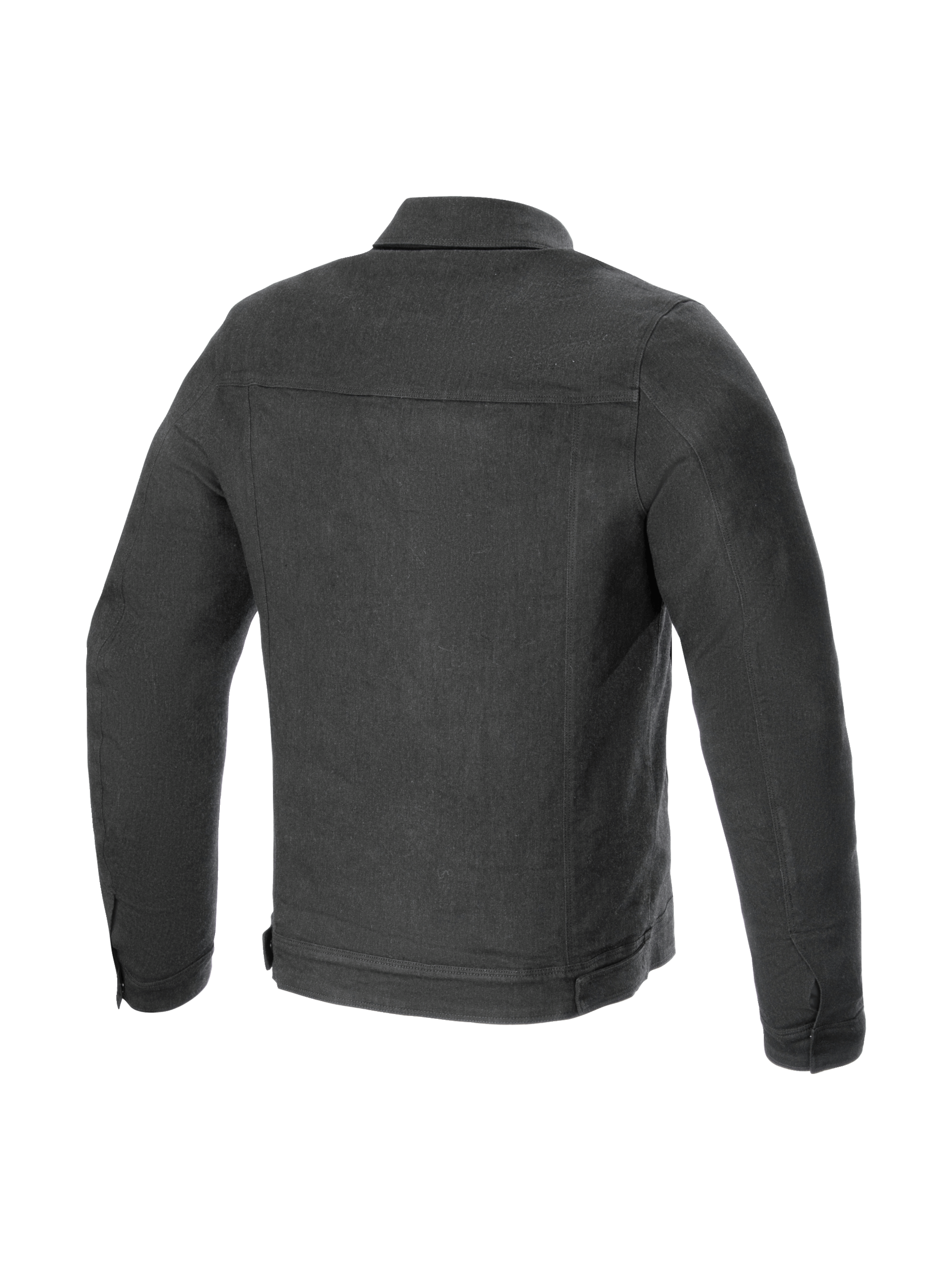 Alpinestars Giacca Garage, giacca da moto urban da uomo, grigio fumo, vista posteriore, in jeans di cotone elasticizzato, predisposta per sistema airbag Tech-Air, stile casual e protettivo