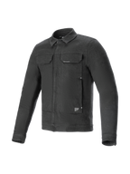 Alpinestars Giacca Garage, giacca da moto urban da uomo, grigio fumo, in jeans di cotone elasticizzato, protezioni CE Livello 1, design casual contemporaneo