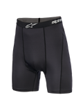 Alpinestars MX Boxer, pantaloncini base layer da motocross, neri, lunghezza a metà coscia, fascia elastica in vita con logo a stella bianco, vestibilità atletica con cuciture verticali