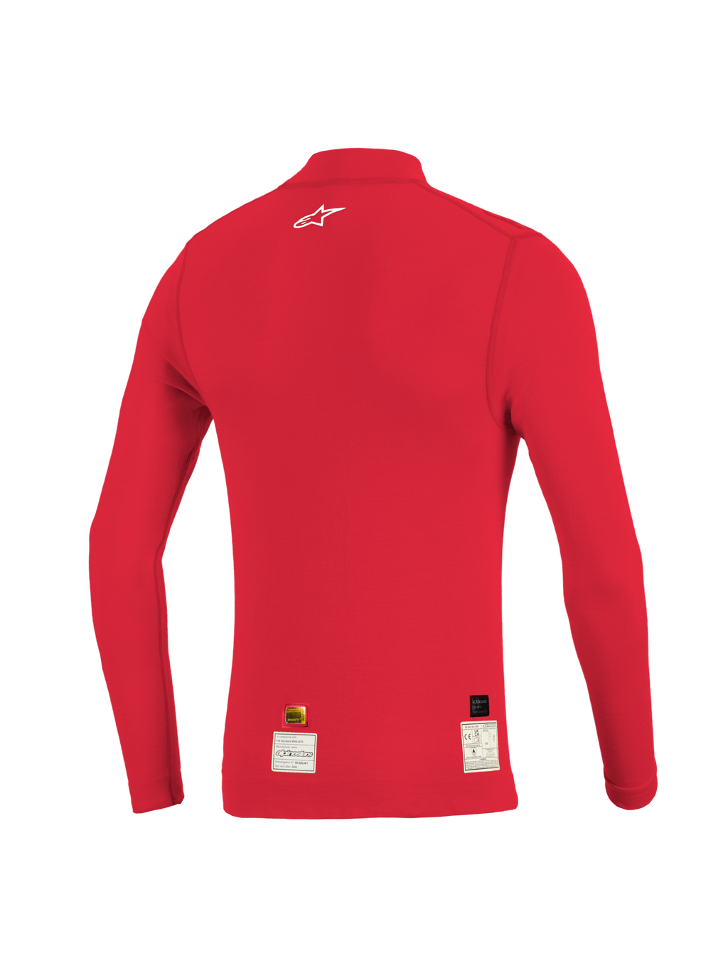 Alpinestars ZX Evo V3 Top, maglia sottotuta da corsa a maniche lunghe, rosso, vista posteriore, materiale leggero resistente alle fiamme con costruzione in rete jacquard per la traspirabilità