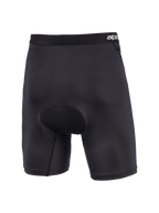 Alpinestars MX Boxer Padded, boxer da motocross neri con imbottitura, vista posteriore con fondello in chamois multi-densità, fascia elastica con logo, costruzione ergonomica elasticizzata per il comfort nella guida off-road