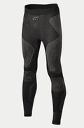 Alpinestars Ride Tech Bottom Winter, pantaloni intimo tecnico da moto, nero e grigio, con pannelli in maglia a doppia densità con motivi testurizzati, costruzione senza cuciture, loghi Alpinestars sulla vita e sugli stinchi, progettati per la guida in climi freddi
