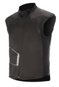 Alpinestars HT Heat Tech Vest, gilet riscaldato da moto senza maniche, nero, collo alto con cerniera frontale asimmetrica, costruzione in tessuto tecnico con logo Alpinestars bianco, strato termico per adventure e touring invernale