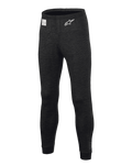 Alpinestars Race V3 Bottom, pantaloni intimo tecnico per auto racing, nero, con tessuto testurizzato ignifugo, logo a stella bianco sulla coscia, etichetta di certificazione FIA in vita, sottotuta tecnico a tutta lunghezza per il motorsport professionale
