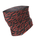 Alpinestars Neck Tube, scaldacollo da moto, nero con motivo a stelle rosse, tessuto leggero e setoso, accessorio base layer per la guida