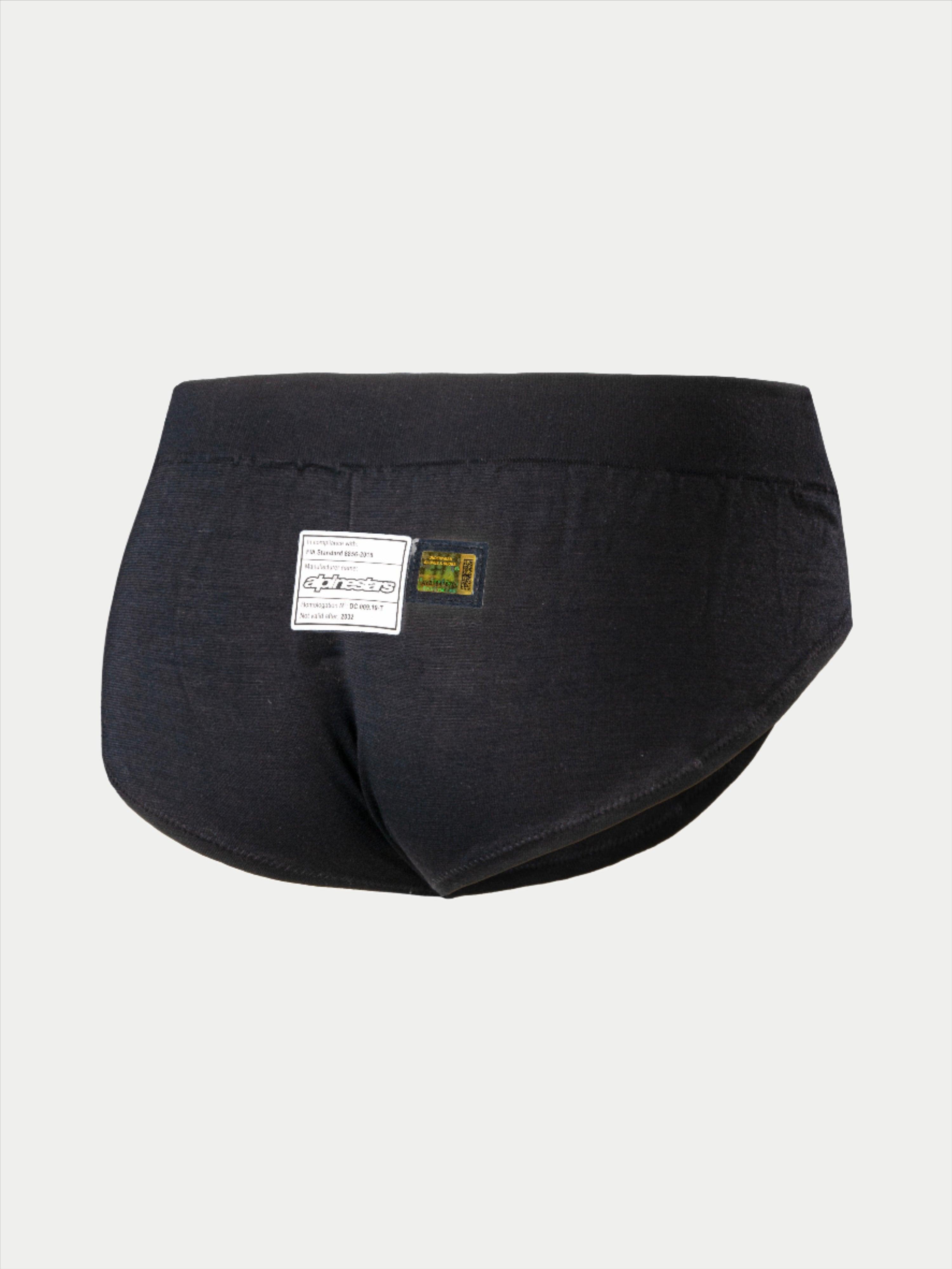 Alpinestars Stella TECH ZX Briefs, slip da gara per donna, nero, con etichetta di omologazione FIA bianca sul retro, strato di base ignifugo per gare automobilistiche
