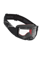 Alpinestars Maschere Supertech Dura Air Fluid, maschere motocross nero e argento con lente in policarbonato trasparente.