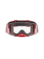 Alpinestars Maschere Supertech Dura Air Fluid, maschere da motocross professionali, rosso e argento, lente in policarbonato trasparente, design per prestazioni off-road e supercross