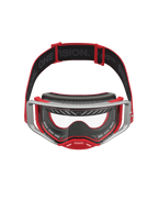 Alpinestars Maschere Supertech Dura Air Fluid, maschere motocross rosso e argento, lente trasparente e sistema di ventilazione.