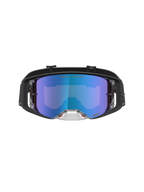 Alpinestars Maschere Supertech Atrox, maschere da motocross racing, montatura nera e lente in policarbonato a specchio blu, protezione anti-appannamento