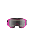 Alpinestars Vision 5 Lahnd Goggles, maschera da motocross, Iron Pink Fluo con lente Mirror Silver, montatura rosa acceso con lente a specchio argentata, presenta la scritta 'ONE GOAL. ONE VISION.', design aerodinamico per corse off-road