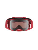 Alpinestars Maschere Supertech Vesta, maschere da motocross per uomo, rosso fluo e argento, lente specchiata cromata con scritta 'One Goal. One Vision.', design per competizioni fuoristrada