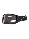 Alpinestars Maschere Supertech Vesta, maschere da motocross off-road, nero opaco e argento, lente trasparente.