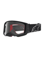 Alpinestars maschere Supertech Vesta, maschera da motocross off-road, nera opaca e argento, lente trasparente.
