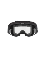 Alpinestars Vision 8 Corp Goggles - Doppia Lente, occhiali da motocross, montatura nera con doppia lente trasparente, vista frontale che mostra i supporti laterali e il logo "ONE GOAL. ONE VISION.", protezione tecnica per gli occhi per il fuoristrada