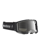 Alpinestars Maschere Vision 8 Ambra Specchiata, maschere da motocross, nero e argento, telaio A-FLEX e lente a specchio.