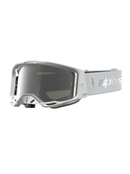 Alpinestars maschere Vision 8 Amber, occhiali da motocross bianchi e argento con lente specchiata argento antiappannamento e sistema di ventilazione RAM-AIR.
