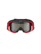 Alpinestars Vision 8 Luar Goggles, maschere da motocross, montatura rossa e nera con lente a specchio argento, design ad alte prestazioni con ampio campo visivo, branding evidente su fascia e montatura, adatte per competizioni off-road e motocross