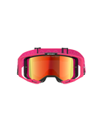 Alpinestars Vision 8 Corp Goggles, maschere da motocross, montatura rosa con lente Mirror Red, dotate di ampia fascia rosa con motivo in silicone a onde, telaio A-FLEX con outriggers, occhiali off-road ad alte prestazioni