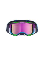 Alpinestars Maschere Vision 8 Maven, maschere da motocross per uomo, blu e rosa, lente a specchio e telaio A-FLEX.