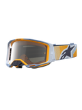 Alpinestars Maschere Vision 8 Maven, maschere da motocross blu e arancione, lente argento specchiata e sistema RAM-AIR.