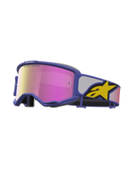 Alpinestars Maschere Vision 5 Drag, maschere da motocross unisex, viola e rosa, lente rosa a specchio, montatura A-FLEX e ventilazione RAM-AIR.