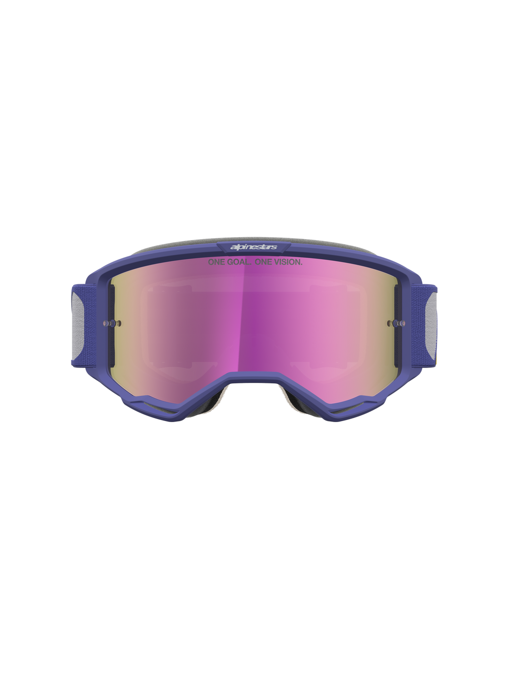 Alpinestars Maschere Vision 5 Drag, maschere da motocross viola e rosa, lenti a specchio, montatura A-FLEX e ventilazione RAM-AIR