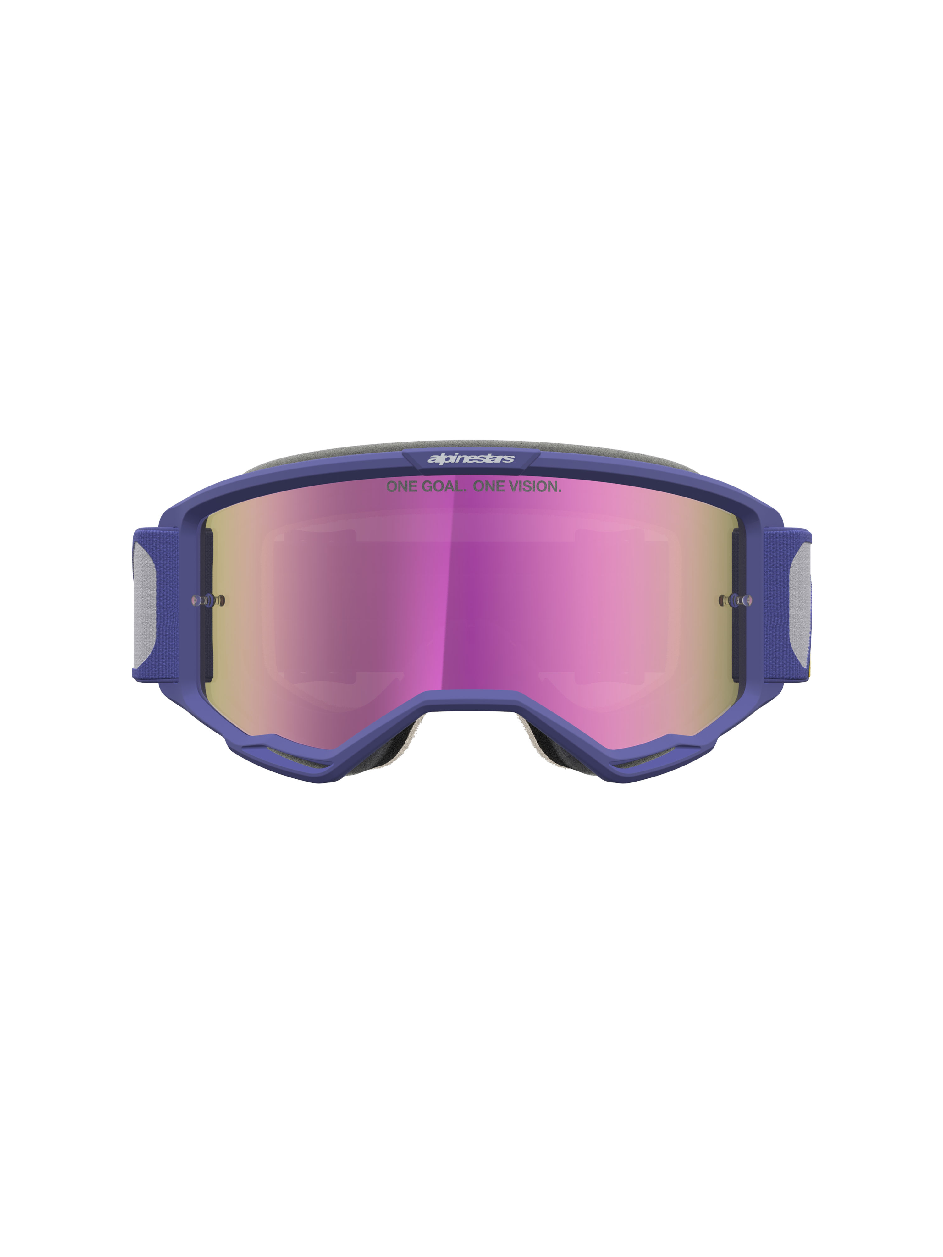 Alpinestars Maschere Vision 5 Drag, maschere da motocross viola e rosa, lenti a specchio, montatura A-FLEX e ventilazione RAM-AIR